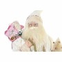 Statua Decorativa DKD Home Decor Natale Babbo Natale Grigio Rosa Legno Poliestere PVC (32 x 20 x 60 cm)