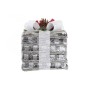 Set di Scatole Decorative DKD Home Decor LED Metallo Rattan Nevoso (25 x 25 x 29 cm)