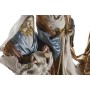 Presepe di Natale DKD Home Decor Azzurro Dorato Poliestere Corona (30 x 5 x 30 cm)