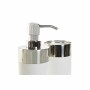 Set da Bagno DKD Home Decor Argentato Alluminio Bianco PS (6,6 x 6,6 x 16,2 cm)