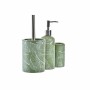 Set da Bagno DKD Home Decor Verde PP Dolomite Foglia della pianta (9,5 x 9,5 x 37 cm) (3 pcs)