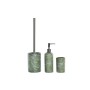 Set da Bagno DKD Home Decor Verde PP Dolomite Foglia della pianta (9,5 x 9,5 x 37 cm) (3 pcs)