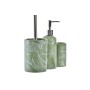 Set da Bagno DKD Home Decor Verde PP Dolomite Foglia della pianta (9,5 x 9,5 x 37 cm) (3 pcs)