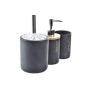 Set da Bagno DKD Home Decor Naturale Nero Bambù Dolomite (10,2 x 10,2 x 37,5 cm) (3 pcs)