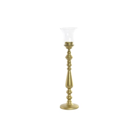 Candelabro DKD Home Decor Cristallo Dorato Metallo (10 x 10 x 41 cm)