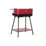 Barbecue a Carbone con Gambe DKD Home Decor Rosso Acciaio (53 x 37 x 80 cm)