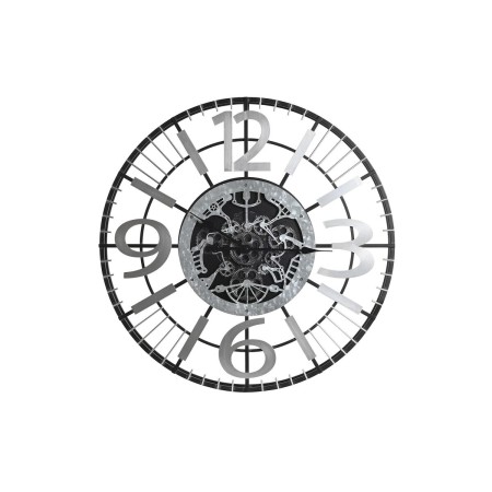 Orologio da Parete DKD Home Decor Argentato Nero Ferro (80 x 7 x 80 cm)