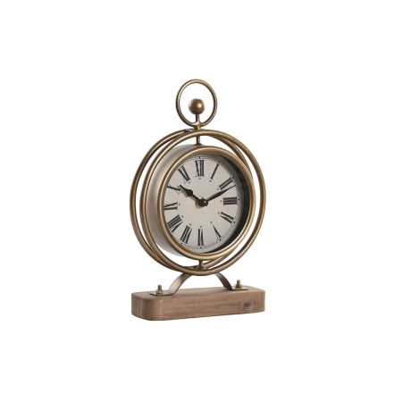 Orologio da Tavolo DKD Home Decor Dorato MDF Ferro (16,5 x 5,5 x 27 cm)