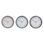 Orologio da Parete DKD Home Decor Cristallo Grigio Beige Turchese PVC (30 x 4,3 x 30 cm)