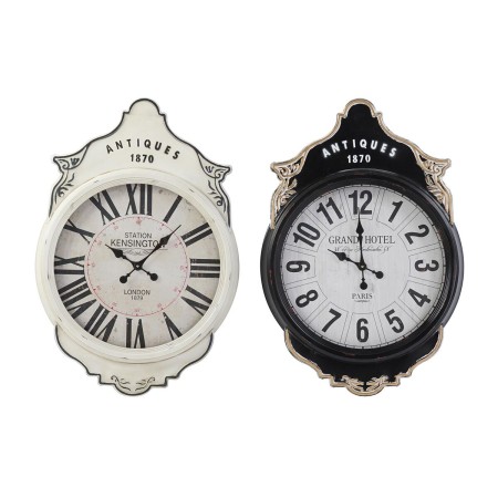 Orologio da Parete DKD Home Decor Cristallo Nero Bianco Ferro (61 x 6 x 89 cm)