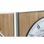 Orologio da Parete DKD Home Decor Nero MDF Bianco Ferro Mappamondo (60 x 4,5 x 60 cm)