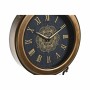 Orologio da Parete DKD Home Decor Cristallo Nero Dorato Ferro (27 x 7,5 x 57,5 cm)