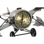 Orologio da Tavolo DKD Home Decor Argentato Dorato Ferro Aereo (38,5 x 28 x 19,5 cm) (2 Unità)