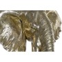 Statua Decorativa DKD Home Decor Elefante Nero Dorato Metallo Resina (60 x 36 x 73 cm)