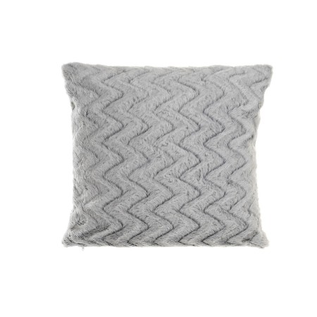 Cuscino DKD Home Decor Poliestere Zig zag Alluminio Bicolore (45 x 10 x 45 cm)