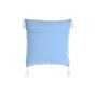 Cuscino DKD Home Decor Azzurro Poliestere Cotone Alluminio Bianco (40 x 15 x 40 cm)