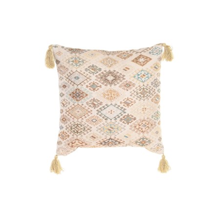 Cuscino DKD Home Decor Beige Poliestere Cotone Alluminio (40 x 15 x 40 cm)