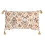 Cuscino DKD Home Decor Beige Poliestere Cotone Alluminio (60 x 15 x 35 cm)