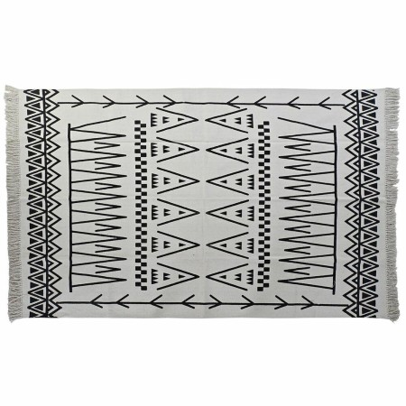 Tappeto DKD Home Decor Nero Bianco Ikat (160 x 250 x 0,7 cm)