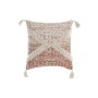 Cuscino DKD Home Decor Beige Arancio Poliestere Cotone Alluminio Frange (45 x 10 x 45 cm)