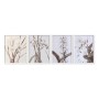 Quadro DKD Home Decor Cristallo Betulla Fiori (55 x 70 x 2,5 cm) (4 Unità)