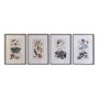 Quadro DKD Home Decor Abete Cristallo Fiori (50 x 2,5 x 65 cm) (4 Unità)