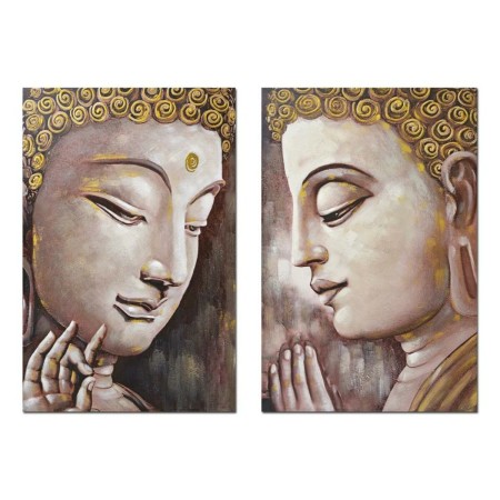 Quadro DKD Home Decor Buddha Orientale (80 x 3 x 120 cm) (2 Unità)