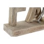 Statua Decorativa DKD Home Decor Marrone Alluminio Legno di mango (55 x 7,5 x 21 cm)