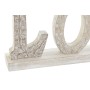 Statua Decorativa DKD Home Decor Bianco Legno di mango (40,5 x 5 x 15 cm) (2 Unità)