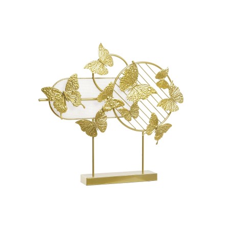 Statua Decorativa DKD Home Decor Dorato Metallo Farfalle (63 x 9 x 58,4 cm)