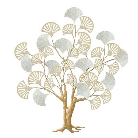 Decorazione da Parete DKD Home Decor Albero Dorato Metallo Glamour (75 x 5,7 x 82 cm)