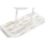 Statua Decorativa DKD Home Decor Argentato Alluminio Bianco Legno di mango Moderno (32,5 x 10 x 47 cm) (2 Unità)