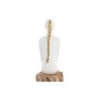 Statua Decorativa DKD Home Decor Donna Marrone Bianco Resina Legno di mango Città (2 Unità)