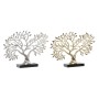 Statua Decorativa DKD Home Decor Argentato Albero Dorato Resina (39 x 7 x 27,5 cm) (2 Unità)