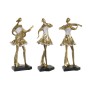 Statua Decorativa DKD Home Decor Musica Ballerina Dorato Resina (20 x 12 x 41,5 cm) (3 Unità)