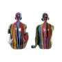 Statua Decorativa DKD Home Decor Nero Resina Multicolore Moderno (25,5 x 14 x 21,5 cm) (2 Unità)