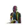 Statua Decorativa DKD Home Decor Nero Resina Multicolore Moderno (25,5 x 14 x 21,5 cm) (2 Unità)