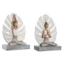 Statua Decorativa DKD Home Decor Grigio Bianco Resina Yoga Moderno (16 x 7,5 x 21 cm) (2 Unità)