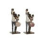 Statua Decorativa DKD Home Decor Resina Multicolore Moderno Famiglia (14 x 8,5 x 29,5 cm) (2 Unità)