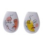 Vaso DKD Home Decor Viso Bianco Resina Multicolore (22,5 x 22,5 x 29 cm) (2 Unità)