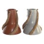 Vaso DKD Home Decor Grigio Terracotta Bambù Fibra (2 Unità) (26 x 26 x 30 cm)