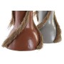 Vaso DKD Home Decor Grigio Terracotta Bambù Fibra (2 Unità) (26 x 26 x 30 cm)