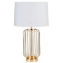 Lampada da tavolo DKD Home Decor Argentato Nero Dorato Metallo Stoffa Poliestere Bianco 220 V 50 W Moderno (37.5 x 37.5 x 64 cm)