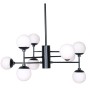 Lampadario DKD Home Decor Cristallo Nero (76.2 x 76.2 x 40.64 cm)