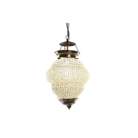 Lampadario DKD Home Decor Cristallo Metallo Bianco 25 W (23 x 23 x 33 cm)