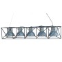 Lampadario DKD Home Decor Multiposizione Nero Grigio Metallo 50 W (115 x 24 x 24 cm)