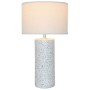 Lampada da tavolo DKD Home Decor 25W Lino Bianco Multicolore 220 V 50 W Dolomite (28 x 28 x 50 cm)