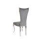 Sedia da Sala da Pranzo DKD Home Decor Argentato Grigio Poliestere Velluto Acciaio (48 x 51 x 110 cm)