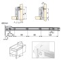 Emuca Kit cassetto per cucina Ultrabox, altezza 86 mm, prof. 400 mm, Acciaio, Grigio metallizzato, 10 u.