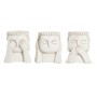 Vaso DKD Home Decor Legno Buddha Bianco Orientale (26 x 22 x 28,5 cm) (3 Unità)